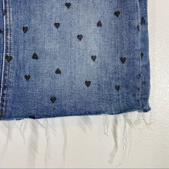 MADEWELL NWT Heart Print Stretch Denim Mini Skirt - Picture 3 of 8